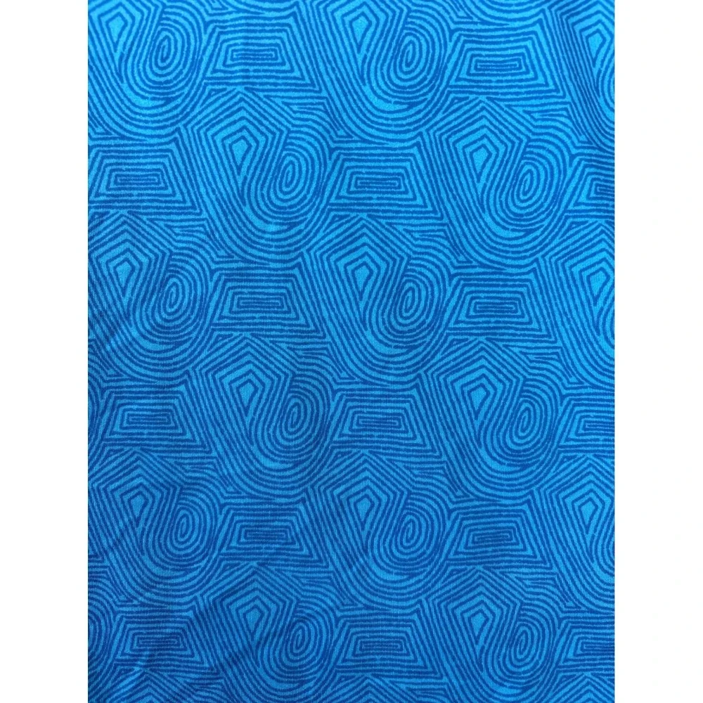 G/FORE Golf Polo Shirt Men XL Blue‎ Geometric Swirl Short Sleeve Performance